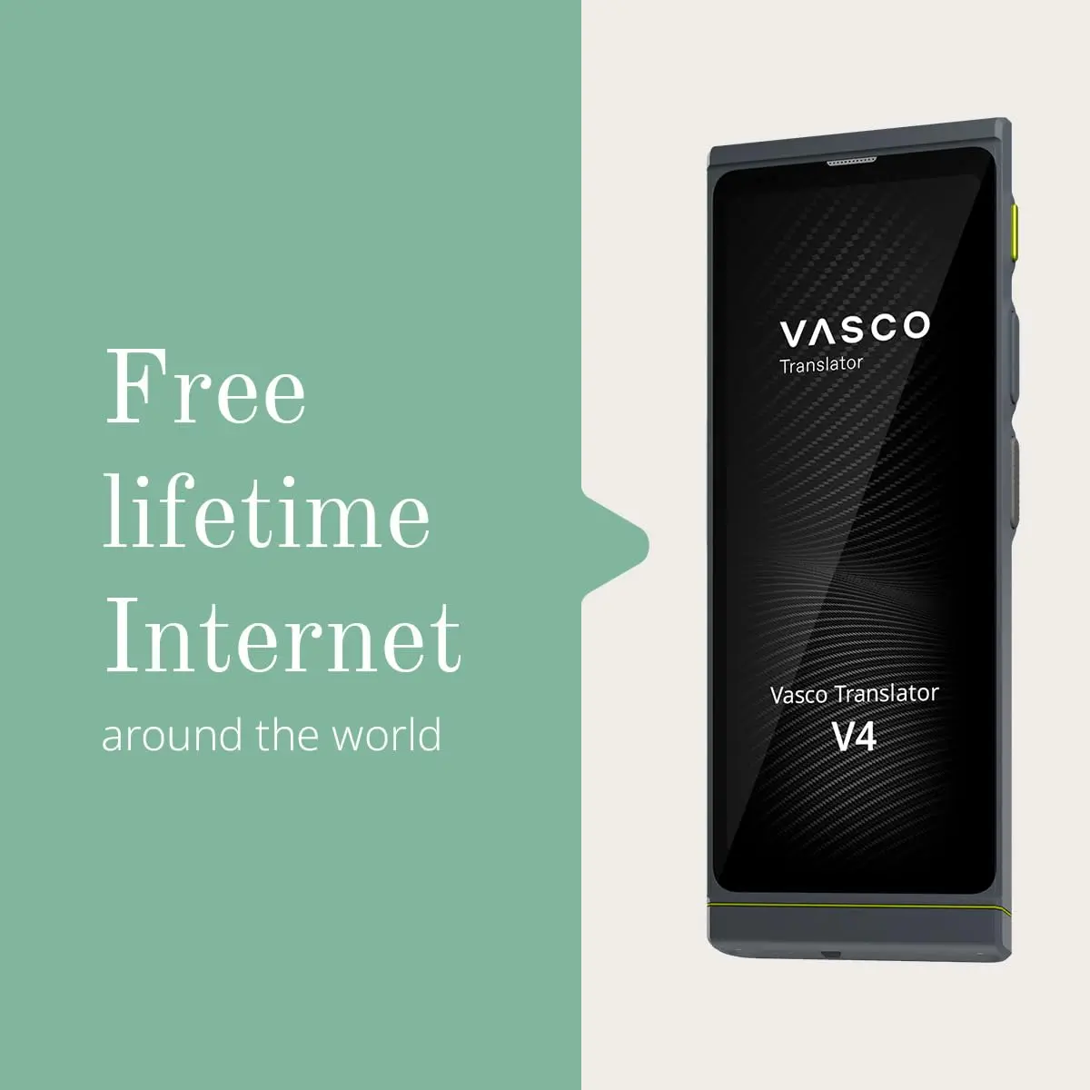Vasco V4 Language Translator Device | 112 Languages | Free Lifetime Internet in Almost 200 Countries | Black Onyx - view 3