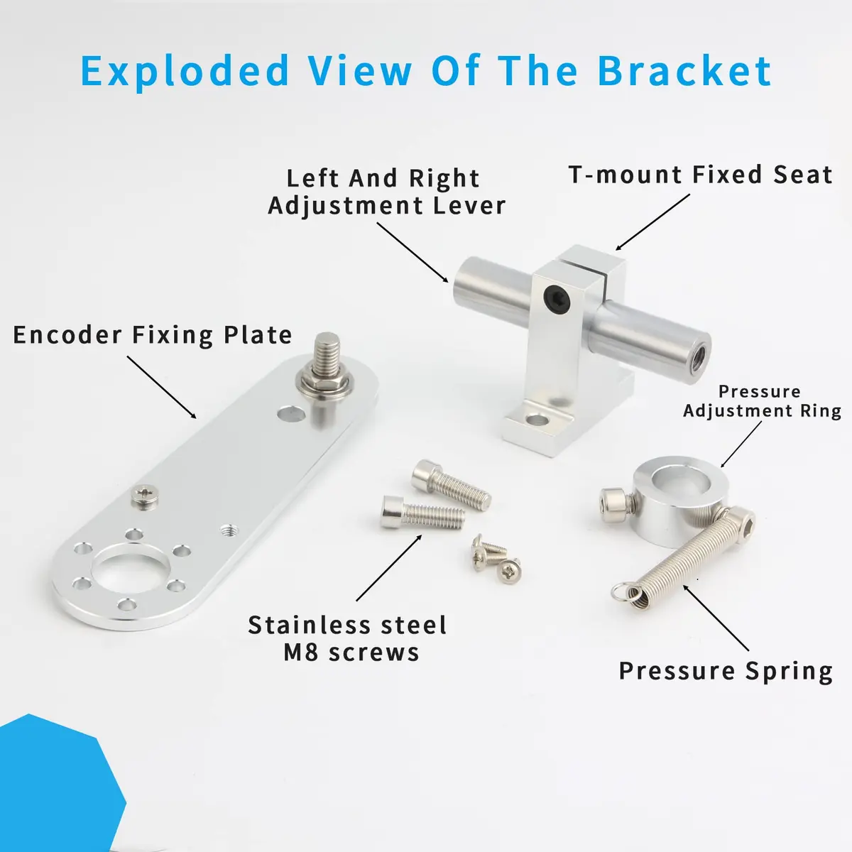 KOKISO Aluminum Alloy Encoder Bracket 20mm Aperture | Precision Mounting for Automation Equipment - view 2