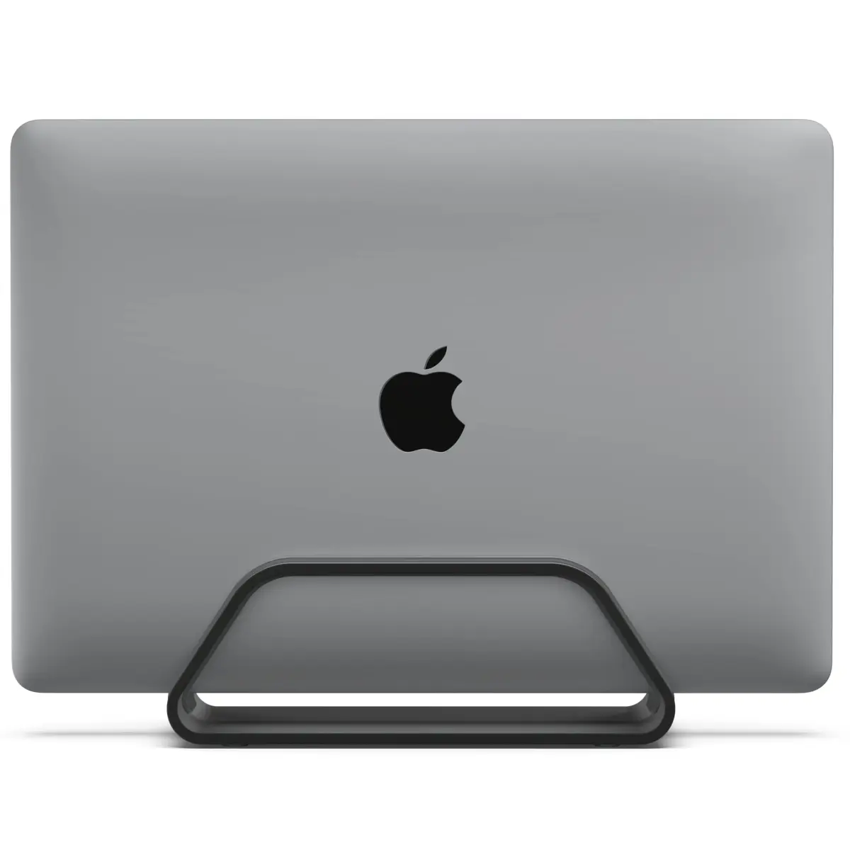 HumanCentric Vertical Laptop Stand for MacBook Pro & Air, Aluminium, Black | Space-Saving Desk Organizer - main product image