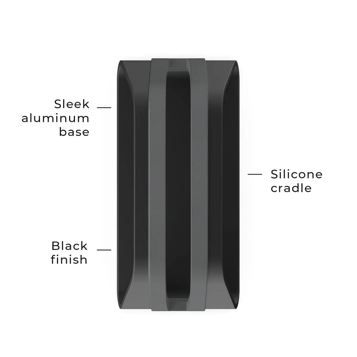HumanCentric Vertical Laptop Stand for MacBook Pro & Air, Aluminium, Black | Space-Saving Desk Organizer - view 4