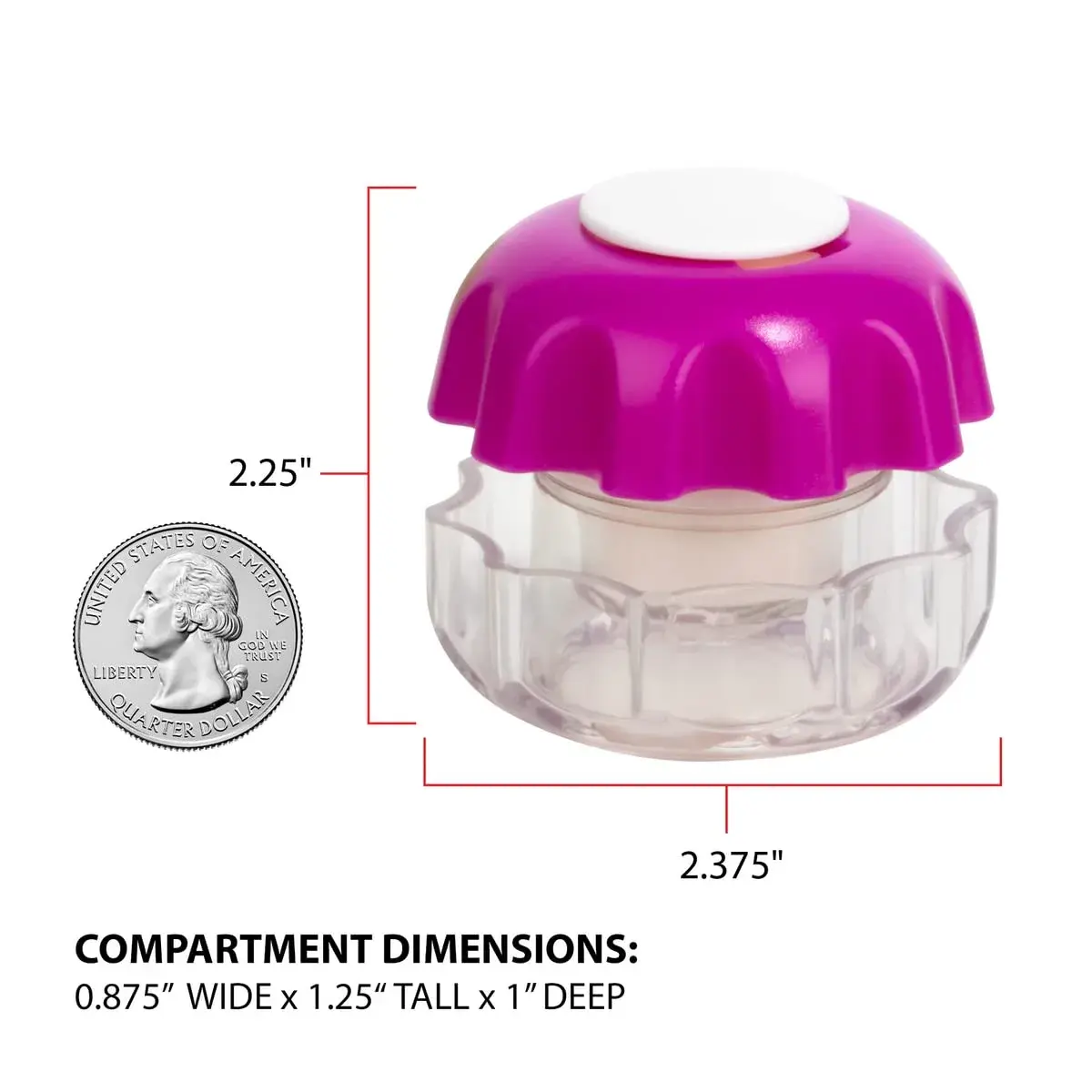 EZY DOSE Crush Pill Crusher & Grinder, Purple, Small, BPA Free | Effortlessly Crushes Medications into Fine Powder - view 2