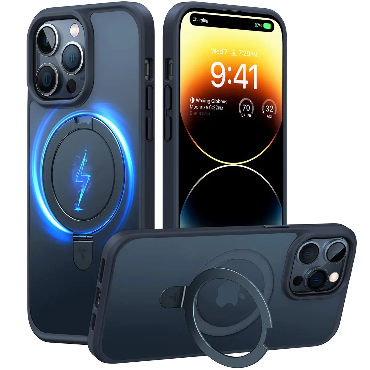 TORRAS Magnetic for iPhone 14 Pro Max Case with stand, Magsafe Compatible | Magnetic Shockproof Cover with Stand & Impact Absorption - main product image