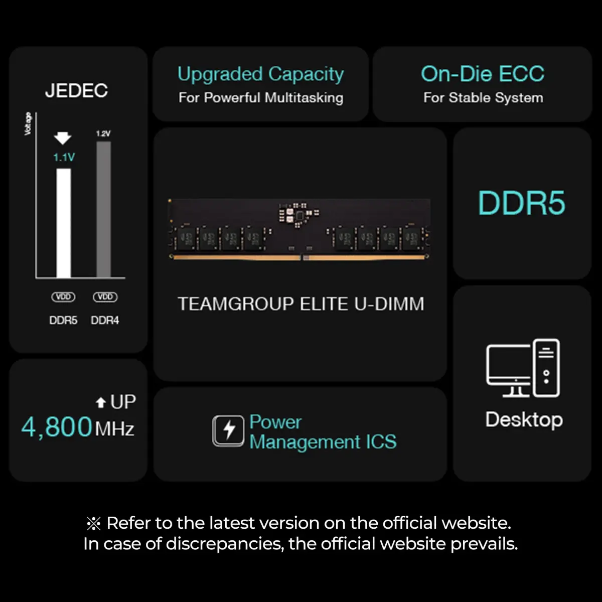 TEAMGROUP Elite DDR5 16GB 6000MHz (PC5-48000) UDIMM | Supports Intel & AMD - view 4