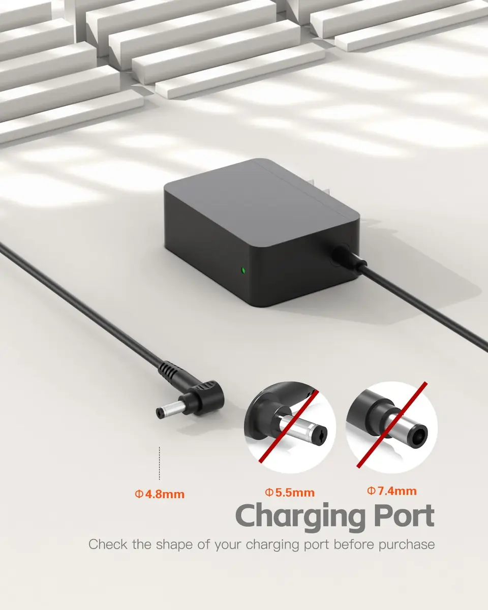 Superer 30.45V Replacement for Dyson V10 V11 Charger | 33W, 1.1A, 110V Input, Black - view 3