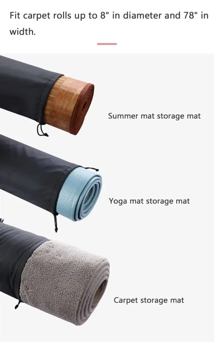 Primst 4PCS Waterproof Carpet Storage Bag Set | Black Oxford Cloth, 10" x 85" (Fits 78" Wide Rugs) - view 2