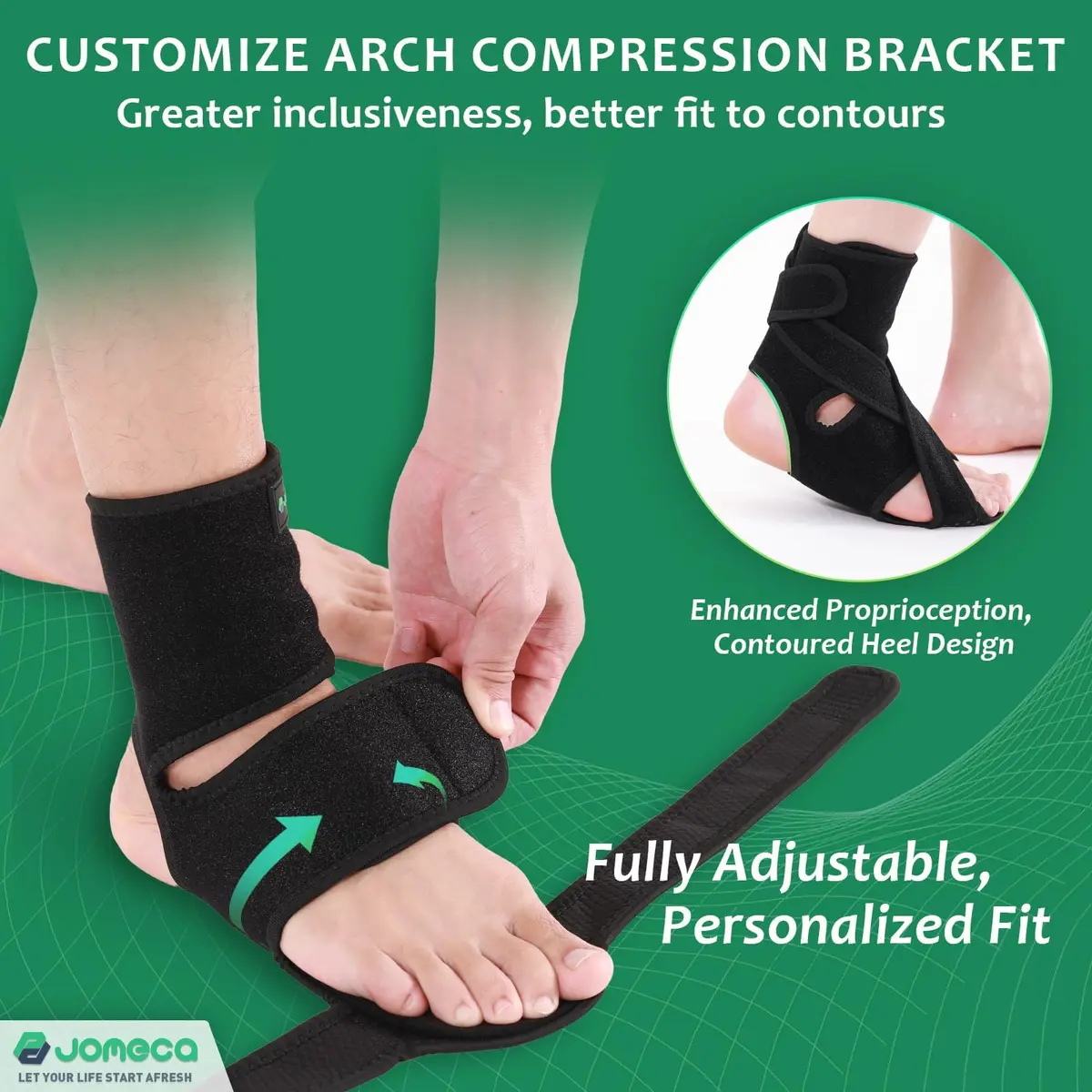 JOMECA Upgraded Drop Foot Brace for Walking with Shoes | Adjustable Soft AFO for Foot Drop Relief - view 4
