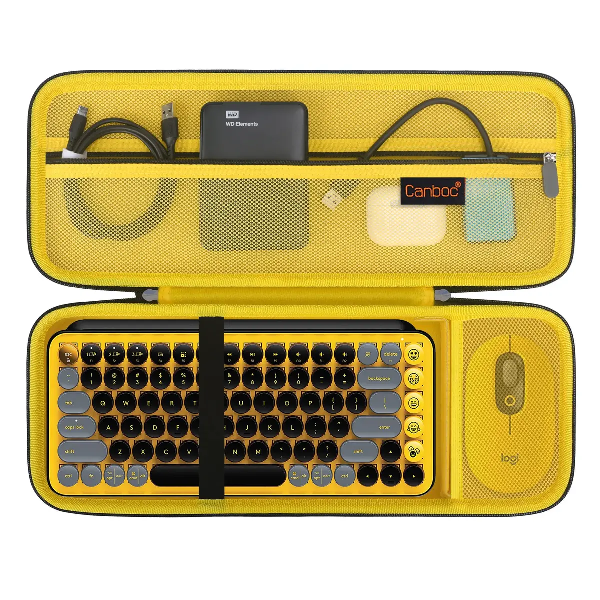 Canboc Case for Logitech POP Keys Mechanical Wireless Keyboard & POP Mouse | Portable, Water-Resistant, Impact-Proof - main product image