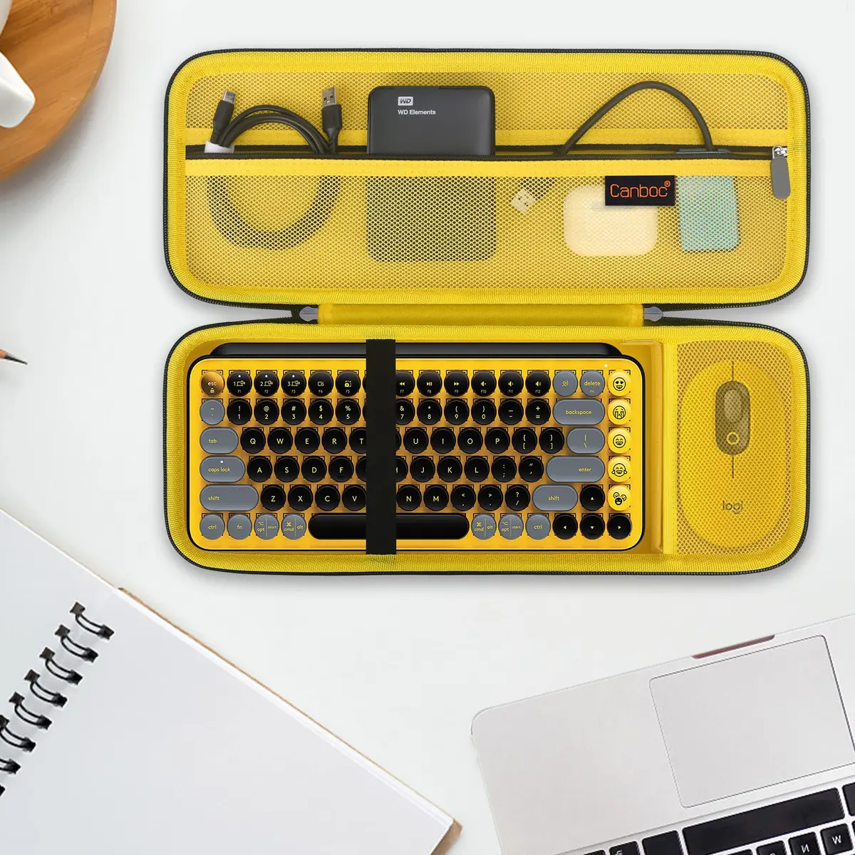 Canboc Case for Logitech POP Keys Mechanical Wireless Keyboard & POP Mouse | Portable, Water-Resistant, Impact-Proof - view 6