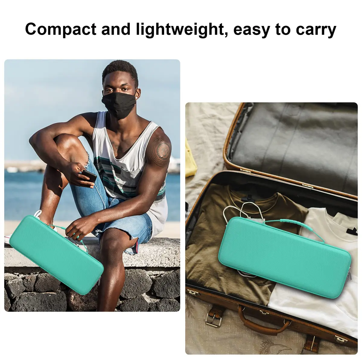 Canboc Case for Logitech POP Keys Mechanical Wireless Keyboard & POP Mouse | Portable, Waterproof, Mint Green - view 5