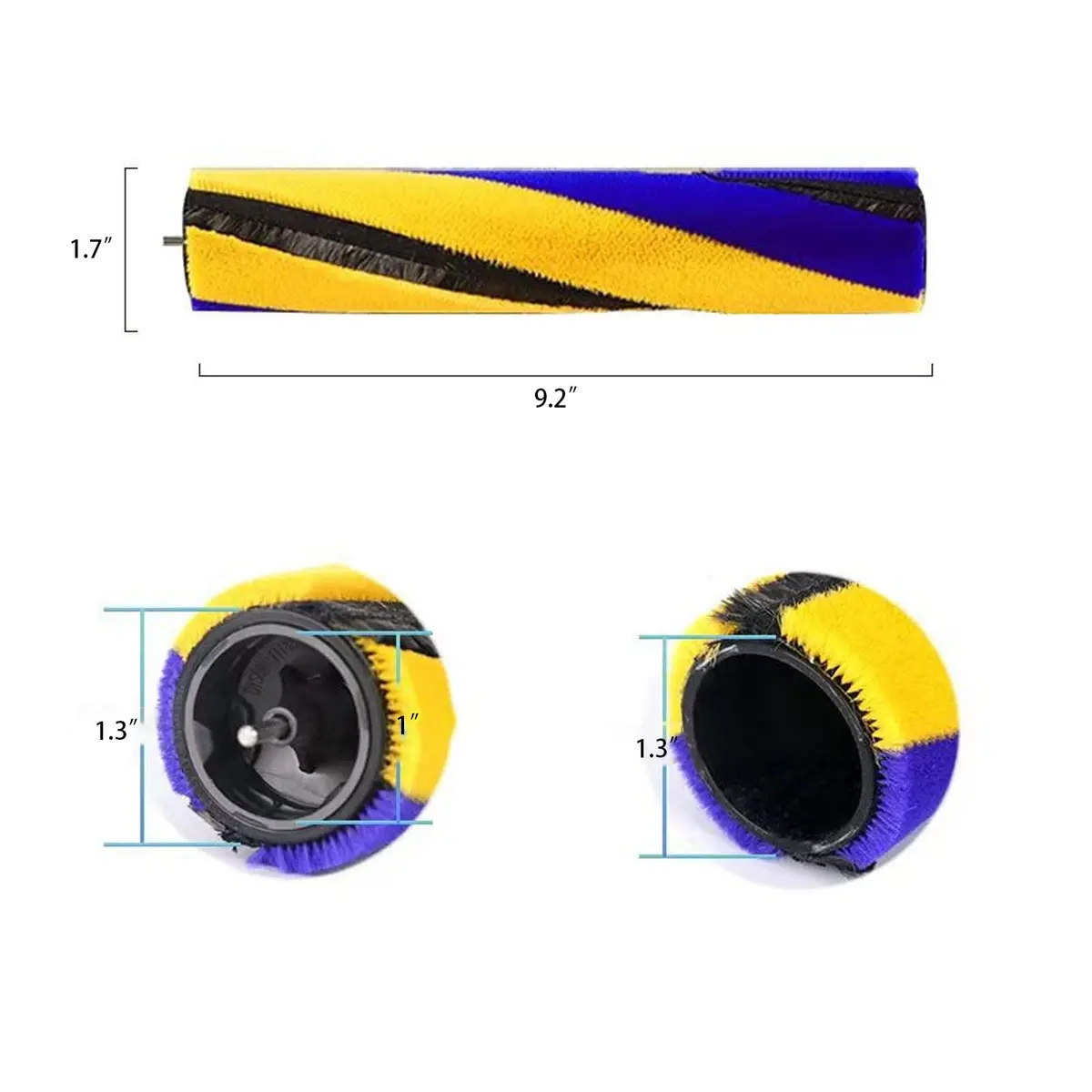 Rinakou Replacement Brush Roller for Dyson V12 V15 Vacuum Cleaner | 3.18 cm (1.25 inches) Yellow-Blue - view 4