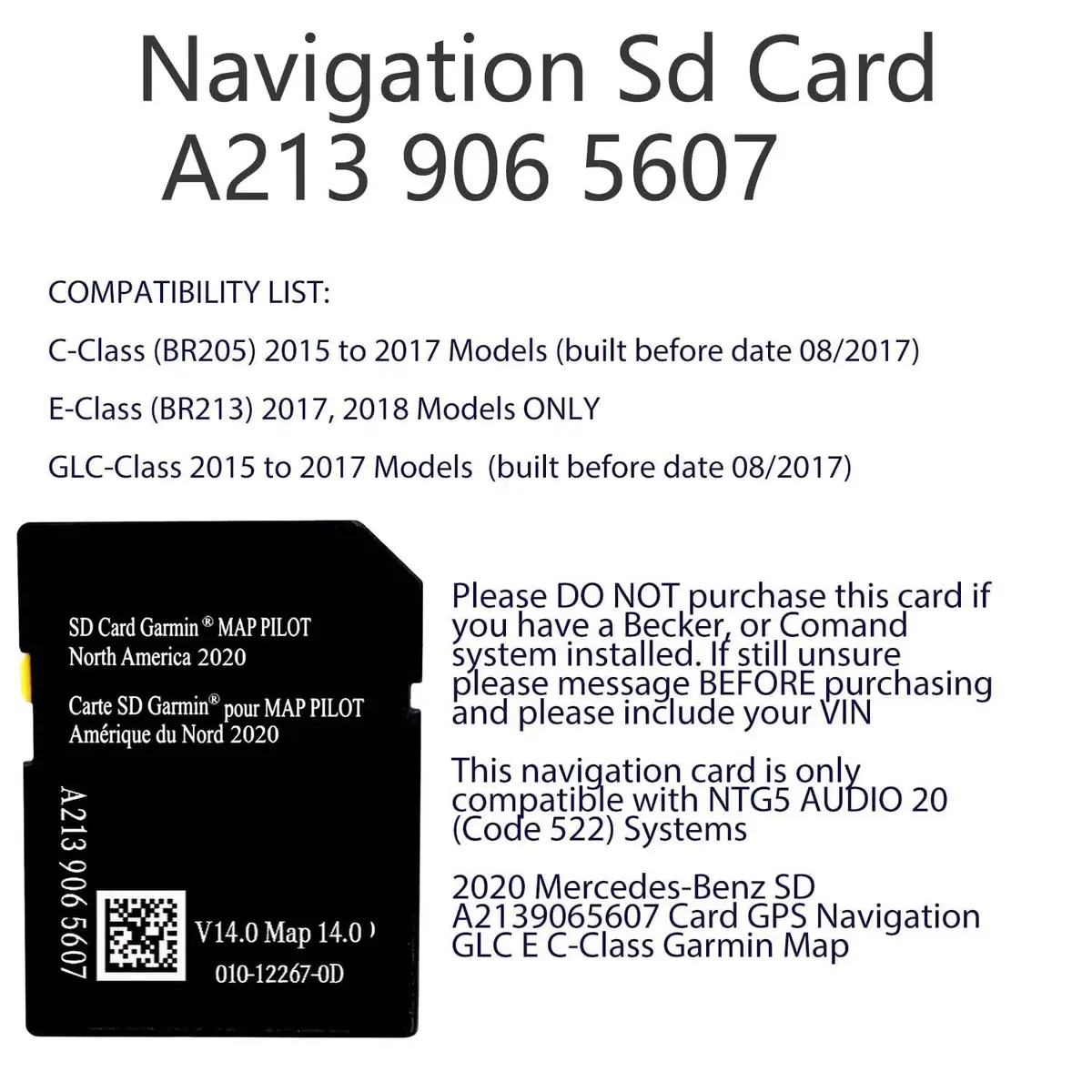 Ulfeng Navigation SD Card Map for Mercedes E-Class, GLC & C-Class | Version 14.0 | USA/Canada/Mex - view 6