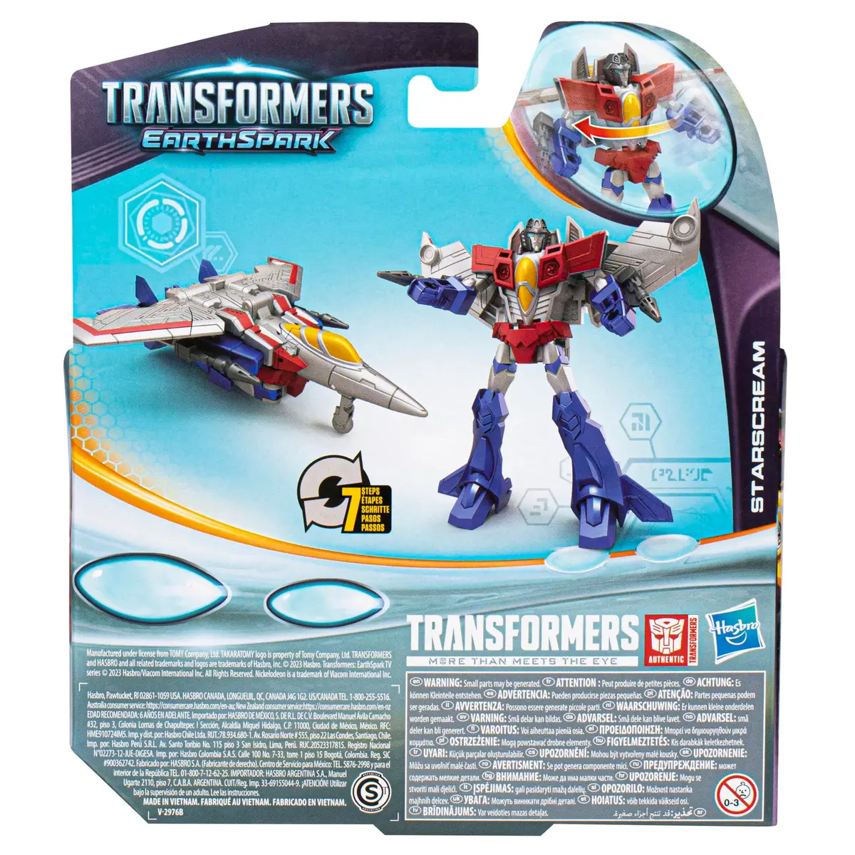 Transformers Toys EarthSpark Warrior Class Starscream Action Figure, 5-Inch | Easy 7-Step Conversion for Kids 6+ - view 5