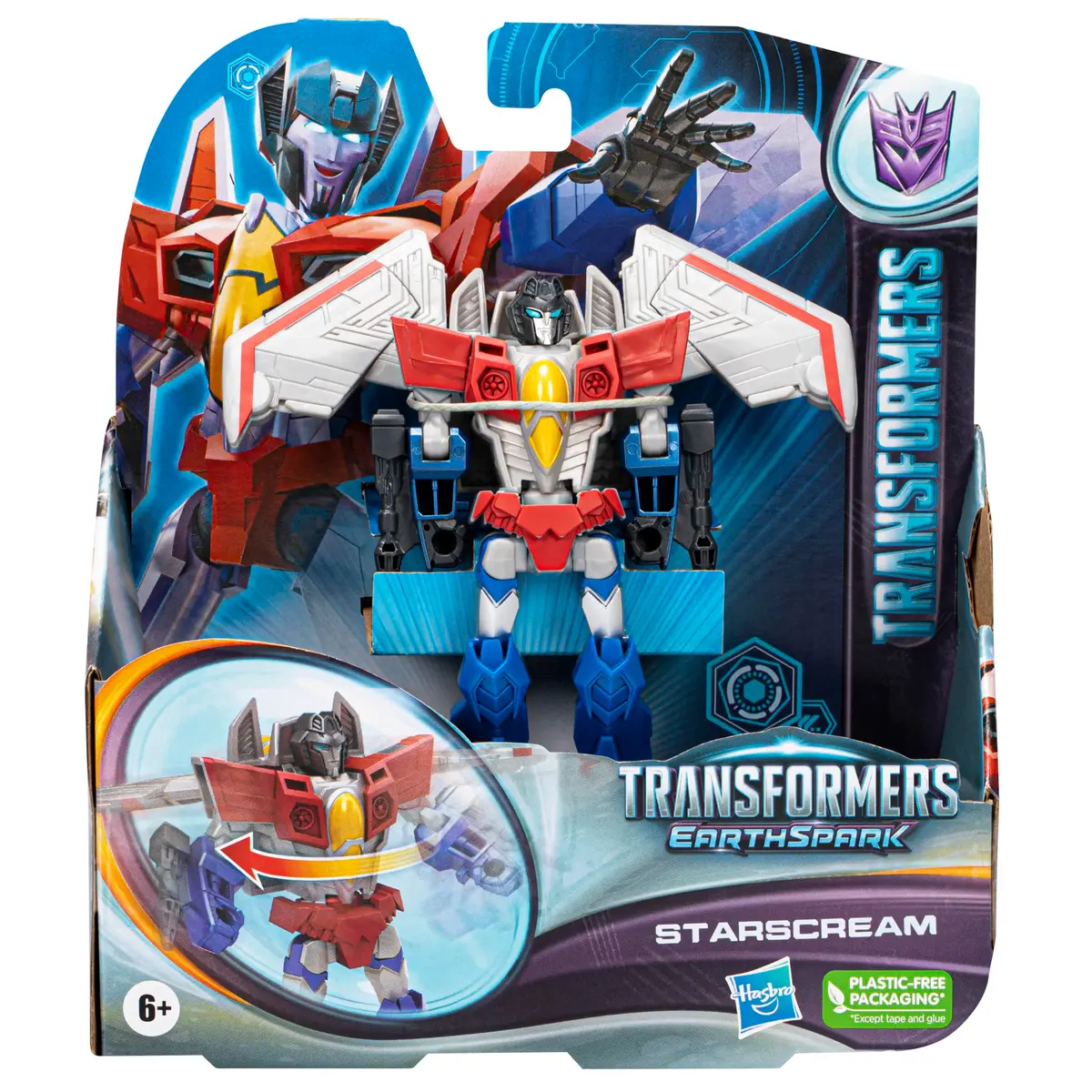 Transformers Toys EarthSpark Warrior Class Starscream Action Figure, 5-Inch | Easy 7-Step Conversion for Kids 6+ - view 4