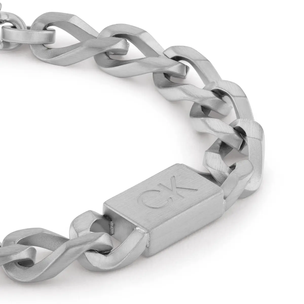 Calvin Klein Jewelry Men's Chain Bracelet Silver Model 35000254 | Contemporary Link Style - view 2