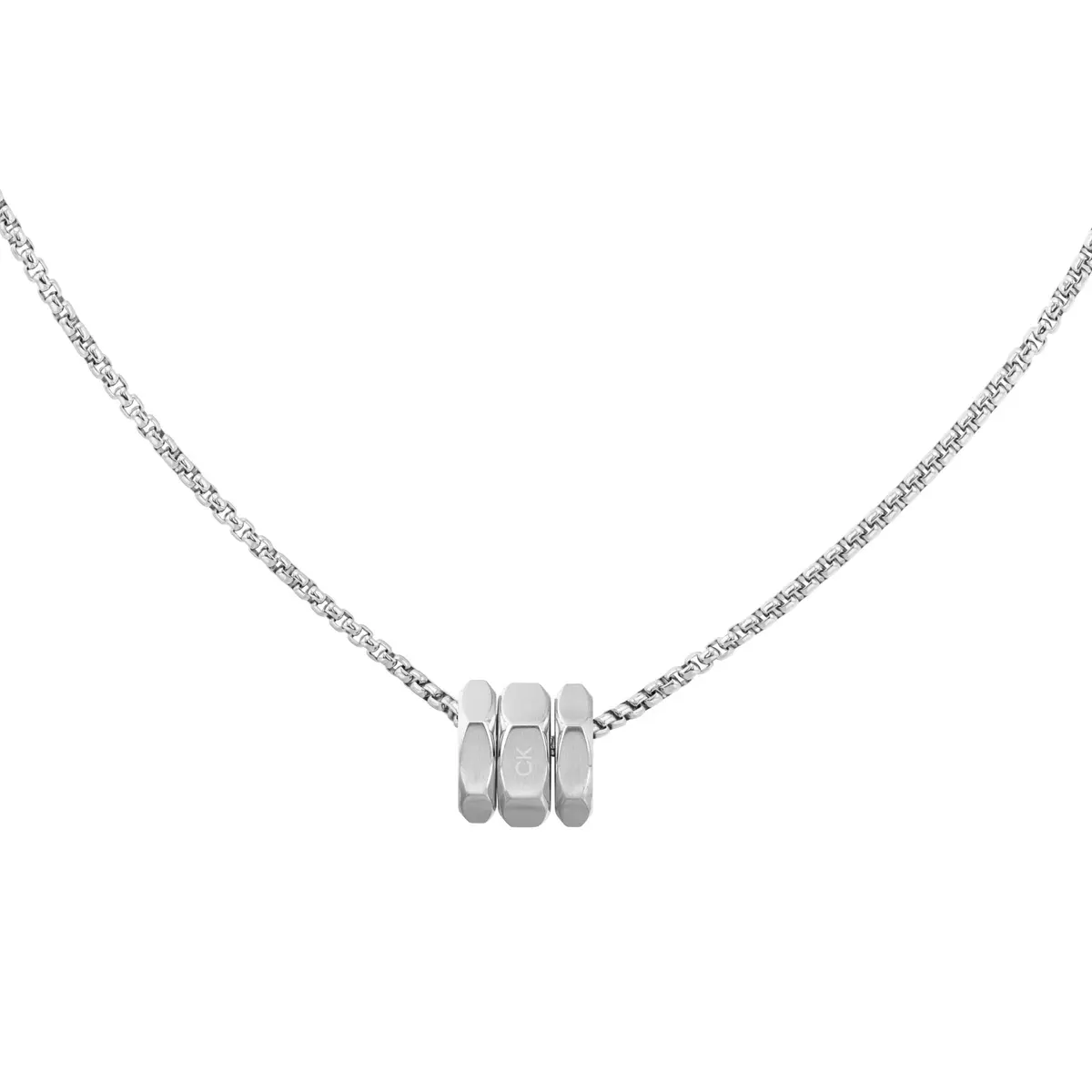 Calvin Klein Jewelry Men's Stainless Steel Bolt Necklace | Modern Industrial Style (24 in) - view 2