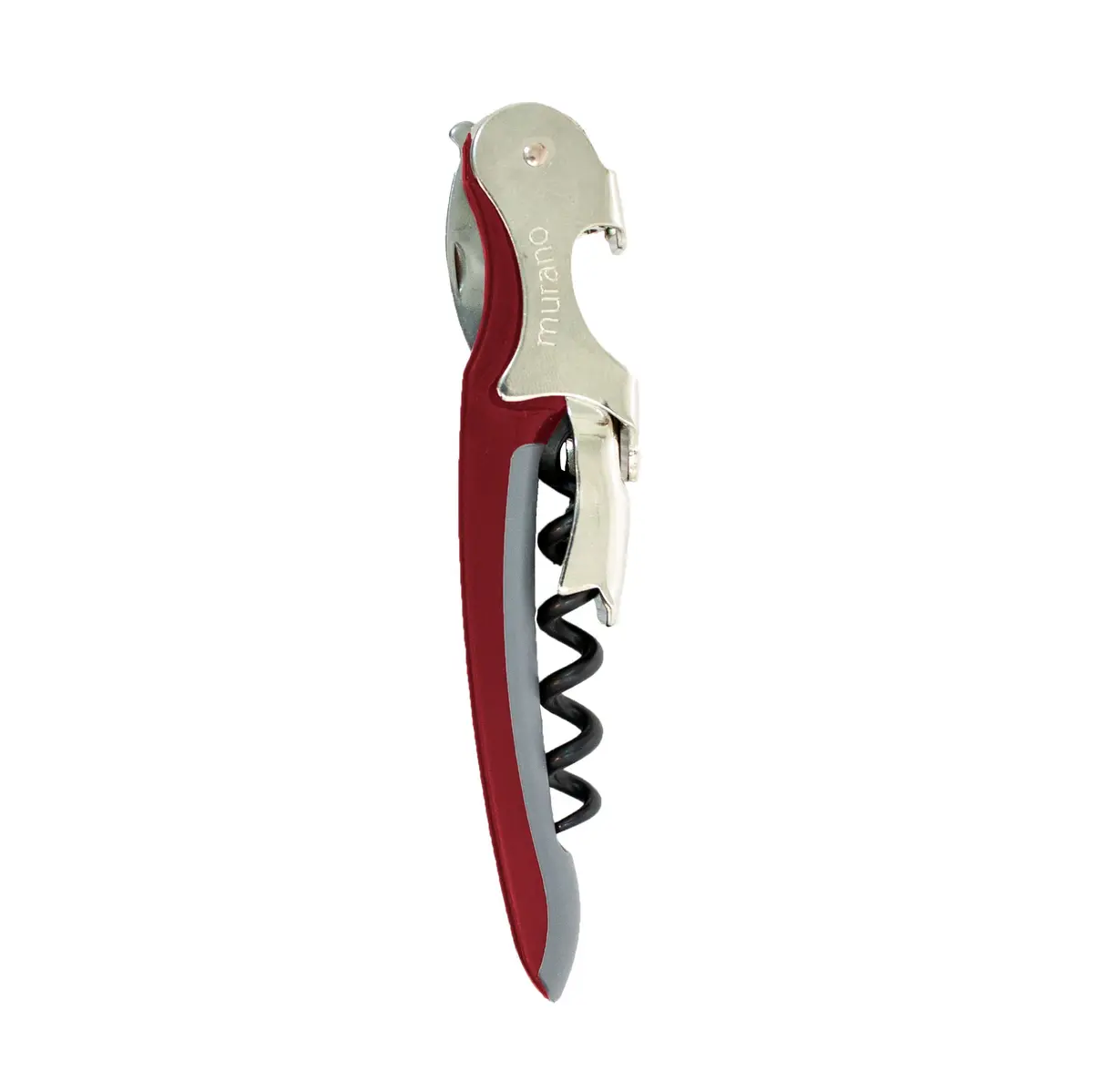 Franmara Soft-Touch Murano Two-Step Waiter Corkscrew with Nonstick Spiral (Burgundy) | Professional Wine Opener - main product image