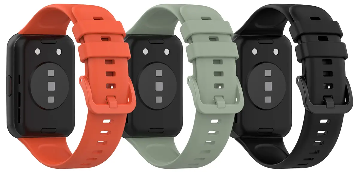 TenCloud 3-Pack Silicone Watch Bands for Huawei Watch Fit 2 | Sport & Fashion Style, Adjustable Fit, No Fading - main product image
