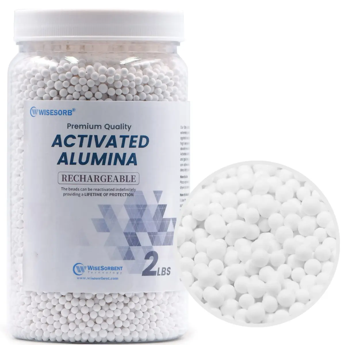 Wisesorb Activated Alumina Desiccant 0.91 kg (2 LBS) | Moisture Absorber for Filament Drying - main product image