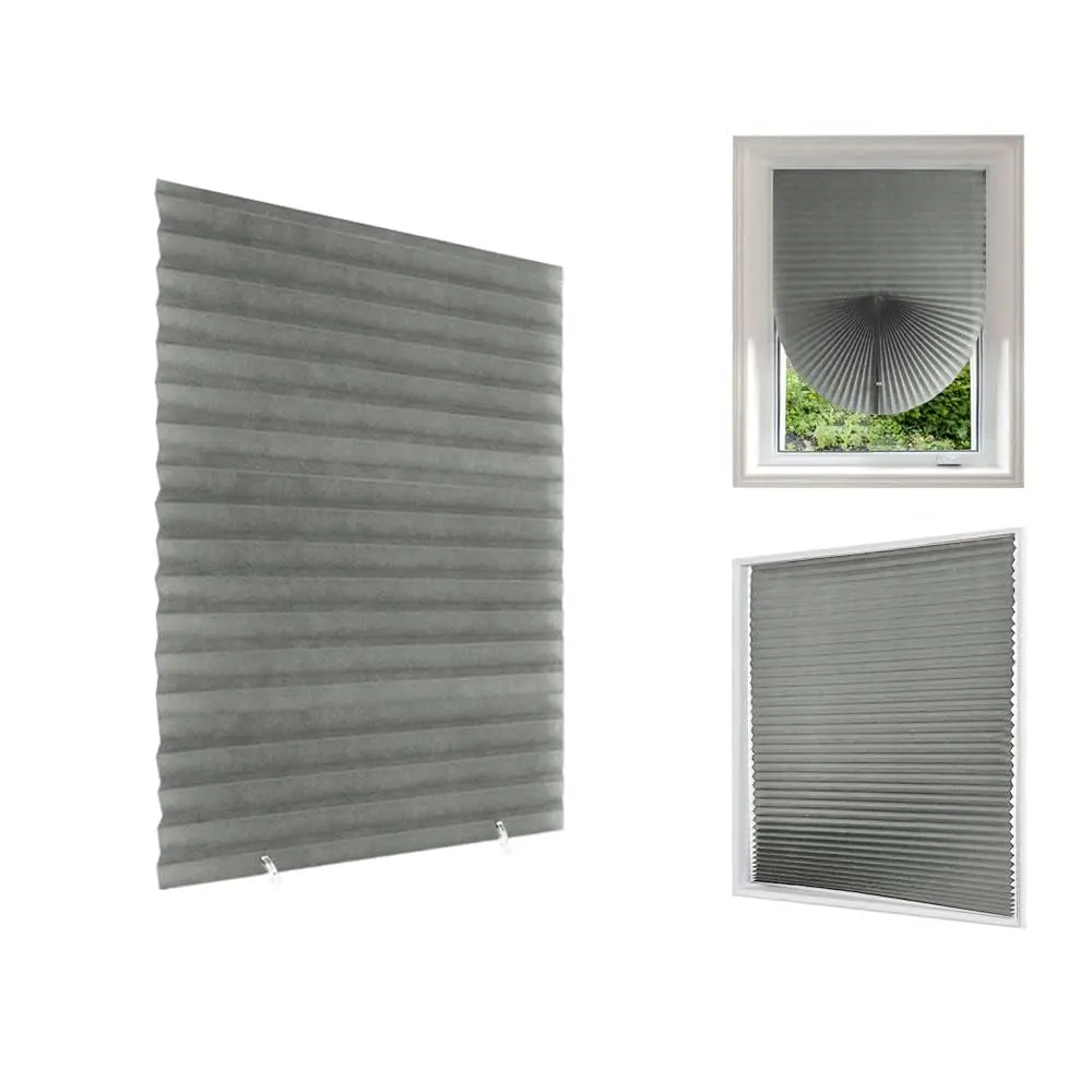 Jlong Cordless Blackout Blinds No Drill Temporary Pleated Paper Shades 60cm (23.6"W x 59"H) - main product image