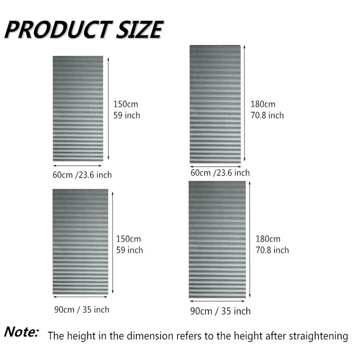 Jlong Cordless Blackout Blinds No Drill Temporary Pleated Paper Shades 60cm (23.6"W x 59"H) - view 7