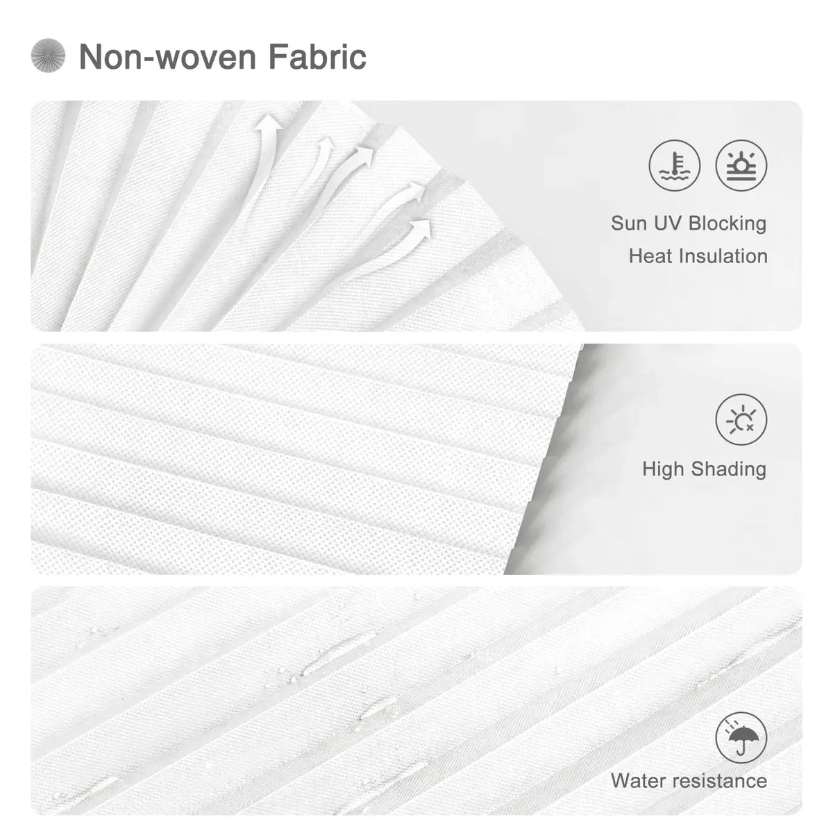 Jlong Cordless No-Drill Paper Pleated Window Shades 71"H x 35.4"W (180cm x 90cm) | Light Filtering & UV Protection - view 2