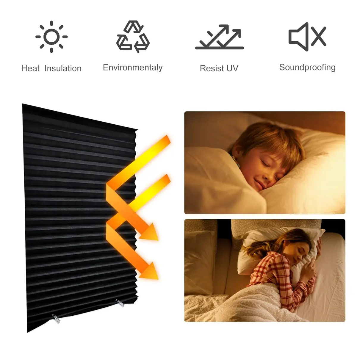 Jlong Cordless Blackout Window Shades 23.6"W x 59"H | Easy No Drill Installation for Bedroom & Kitchen - view 6
