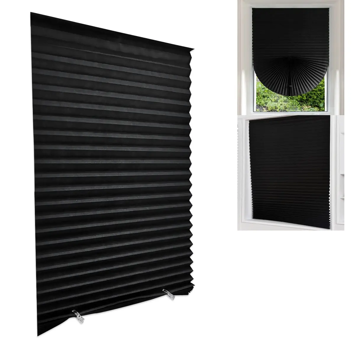 Jlong Cordless Blackout Window Shades 23.6"W x 59"H | Easy No Drill Installation for Bedroom & Kitchen - main product image