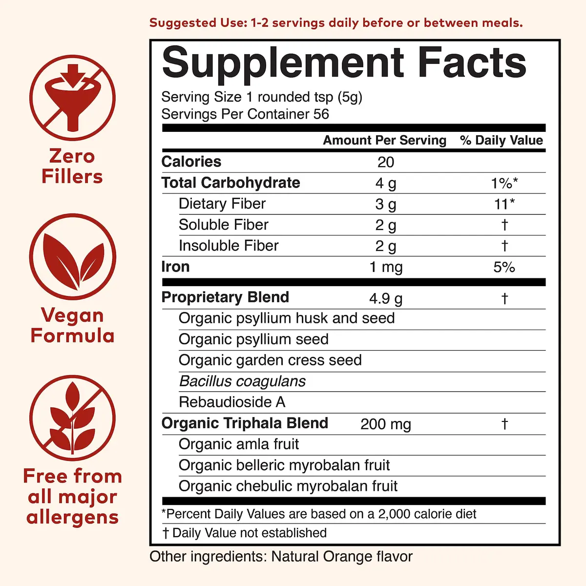 ORGANIC INDIA Psyllium Husk Powder, Orange Flavored, 10 Oz | Supports Digestion & Detox - view 6