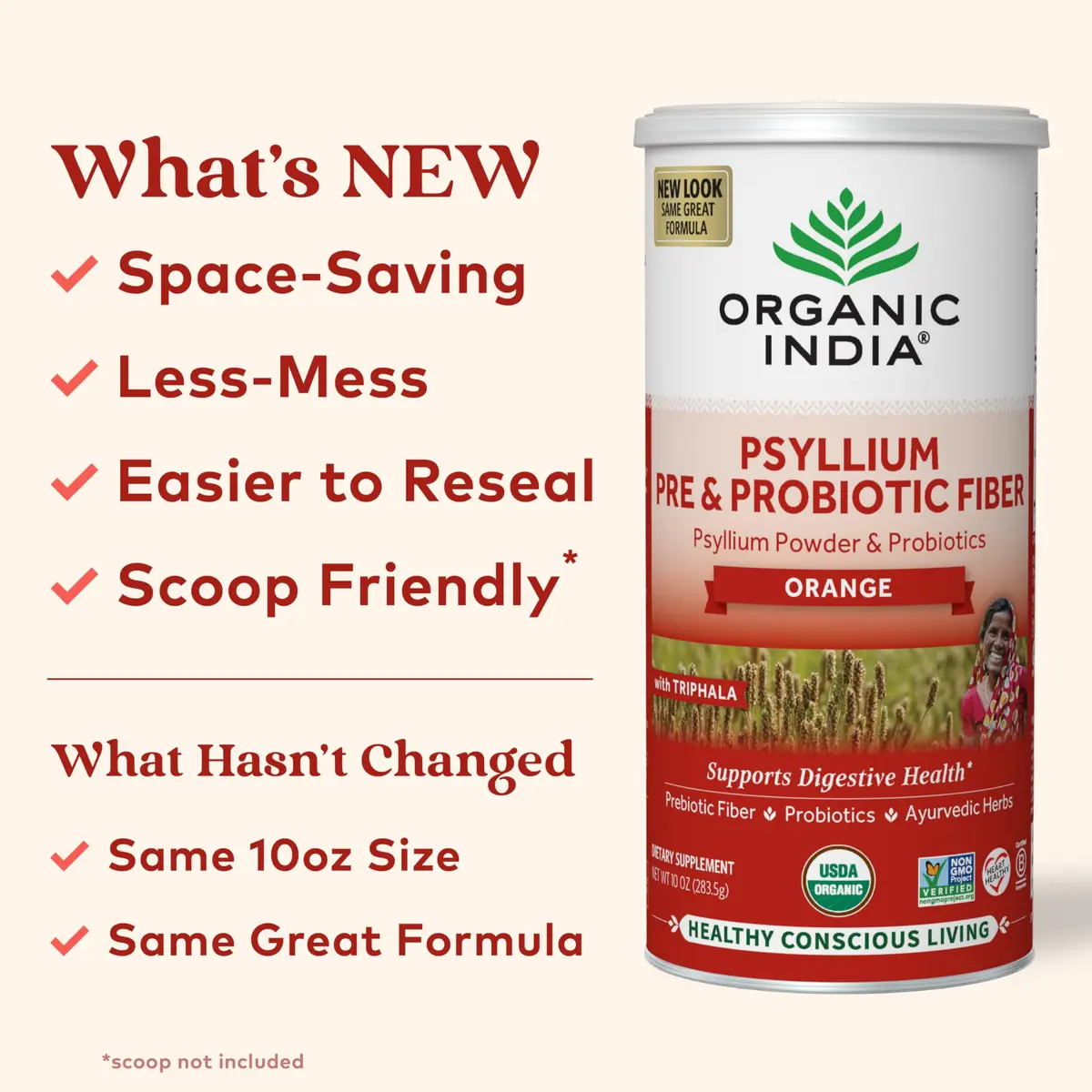 ORGANIC INDIA Psyllium Husk Powder, Orange Flavored, 10 Oz | Supports Digestion & Detox - view 7