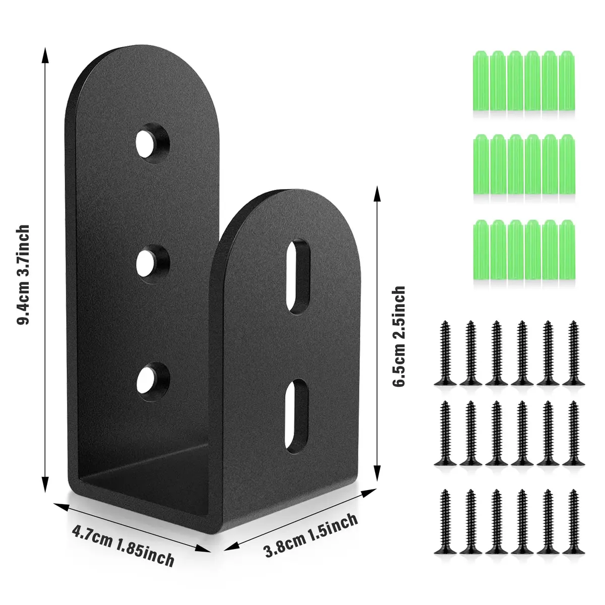 Riuog U Bracket Door Security Bar 6 Pack | Heavy Duty Steel Wall Mount for 2x4 Lumber - view 2