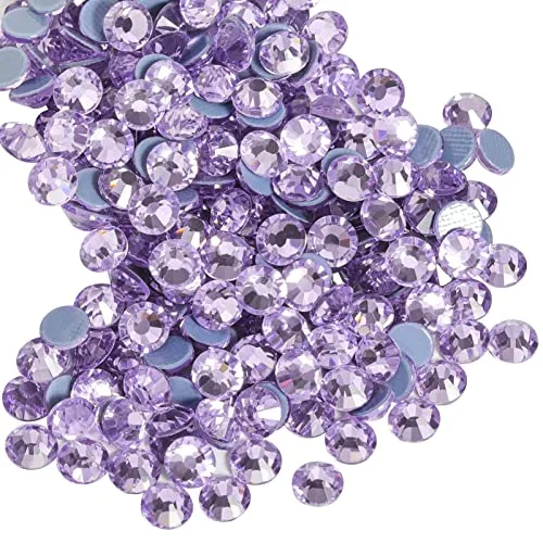 BEADSLAND Hotfix Rhinestones SS30 Violet (6.3-6.5mm, 288pcs) | Glass Craft Embellishments - main product image