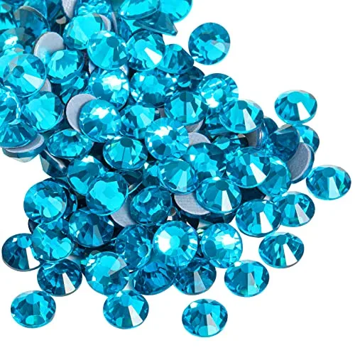 BEADSLAND Hotfix Rhinestones, SS6 (1.9-2.1mm) Indicolite Glass Crystals, 2880pcs | Bulk Craft Embellishments for DIY Clothes - main product image