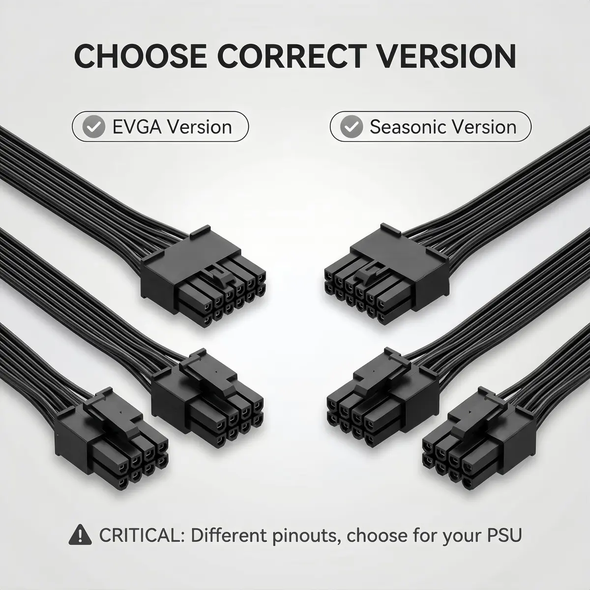 lilila-ree 12 Pin GPU Power Adapter Cable for EVGA & Seasonic PSUs | Mini 12 Pin to 2x 8 Pin (6+2) PCIe, 30cm - view 4