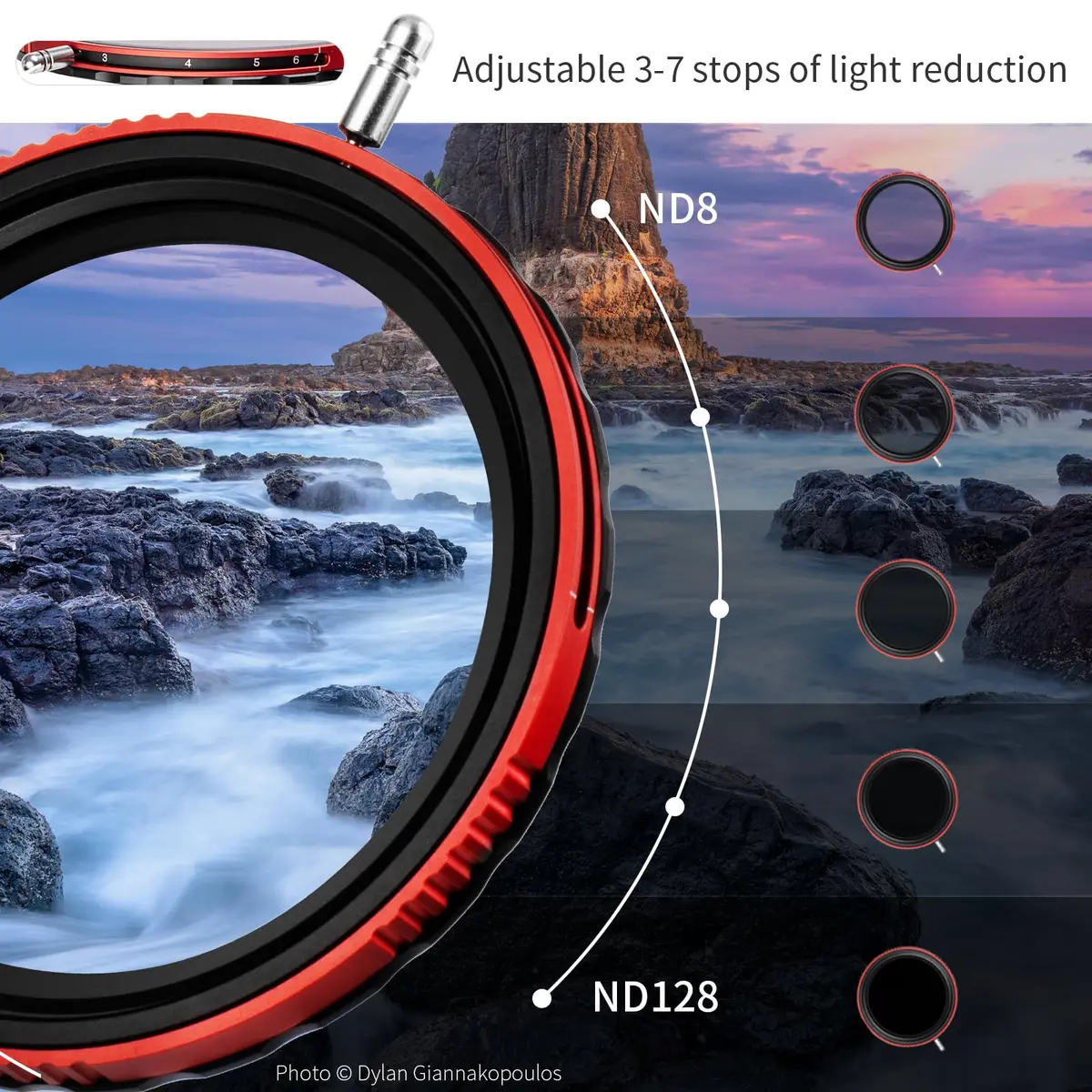 Haida 72mm PRO II 2-in-1 CPL + VND Filter (3-7 Stops) | Multi-Coated Nano-Coating Polarizer & Variable ND - view 2