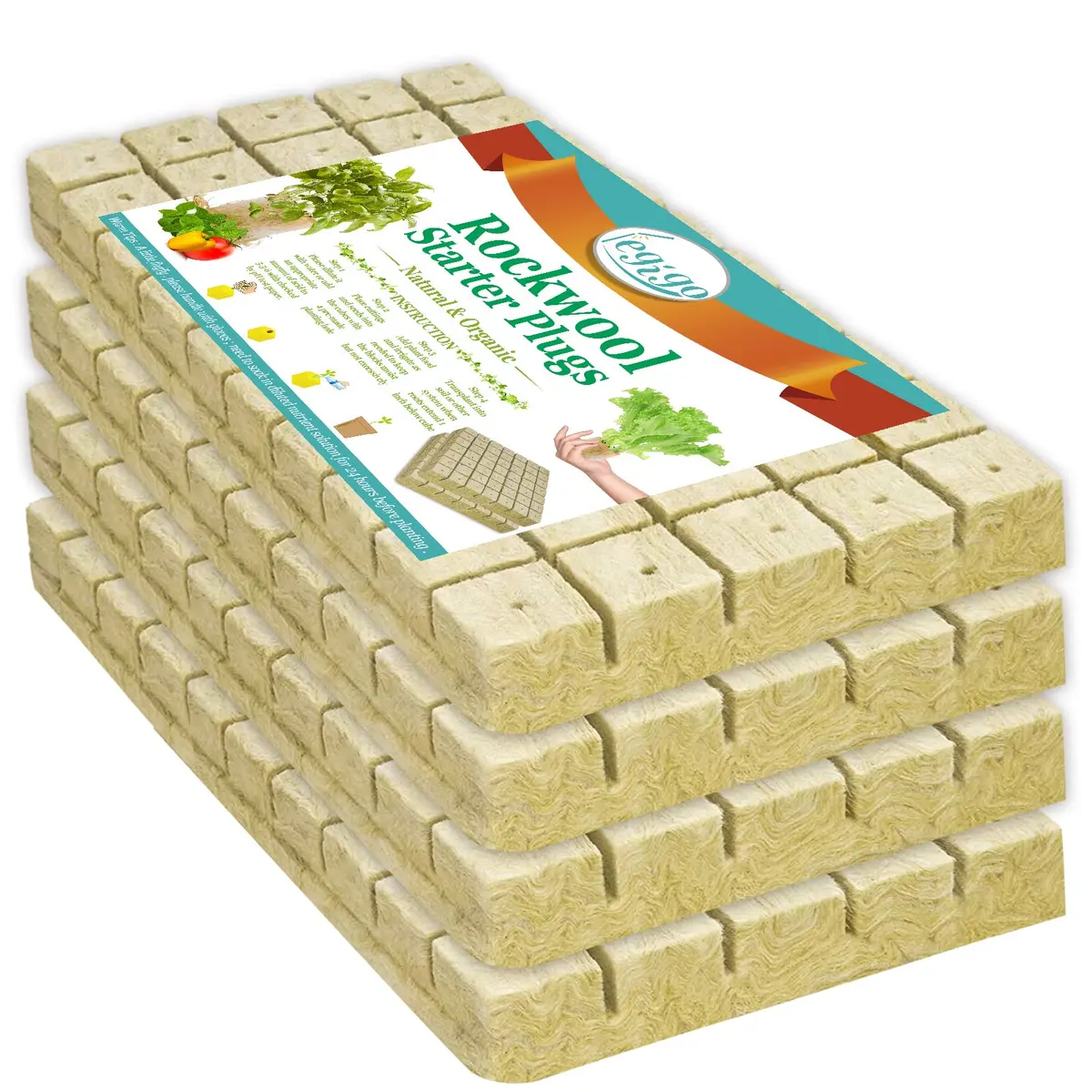 Legigo 200 Rockwool Cubes Seed Starter Plugs 1 Inch | Hydroponics & Soilless Cultivation - main product image
