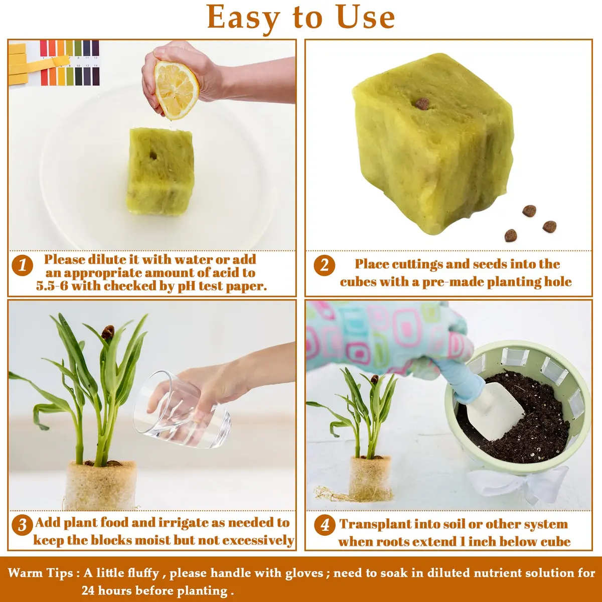 Legigo 200 Rockwool Cubes Seed Starter Plugs 1 Inch | Hydroponics & Soilless Cultivation - view 5