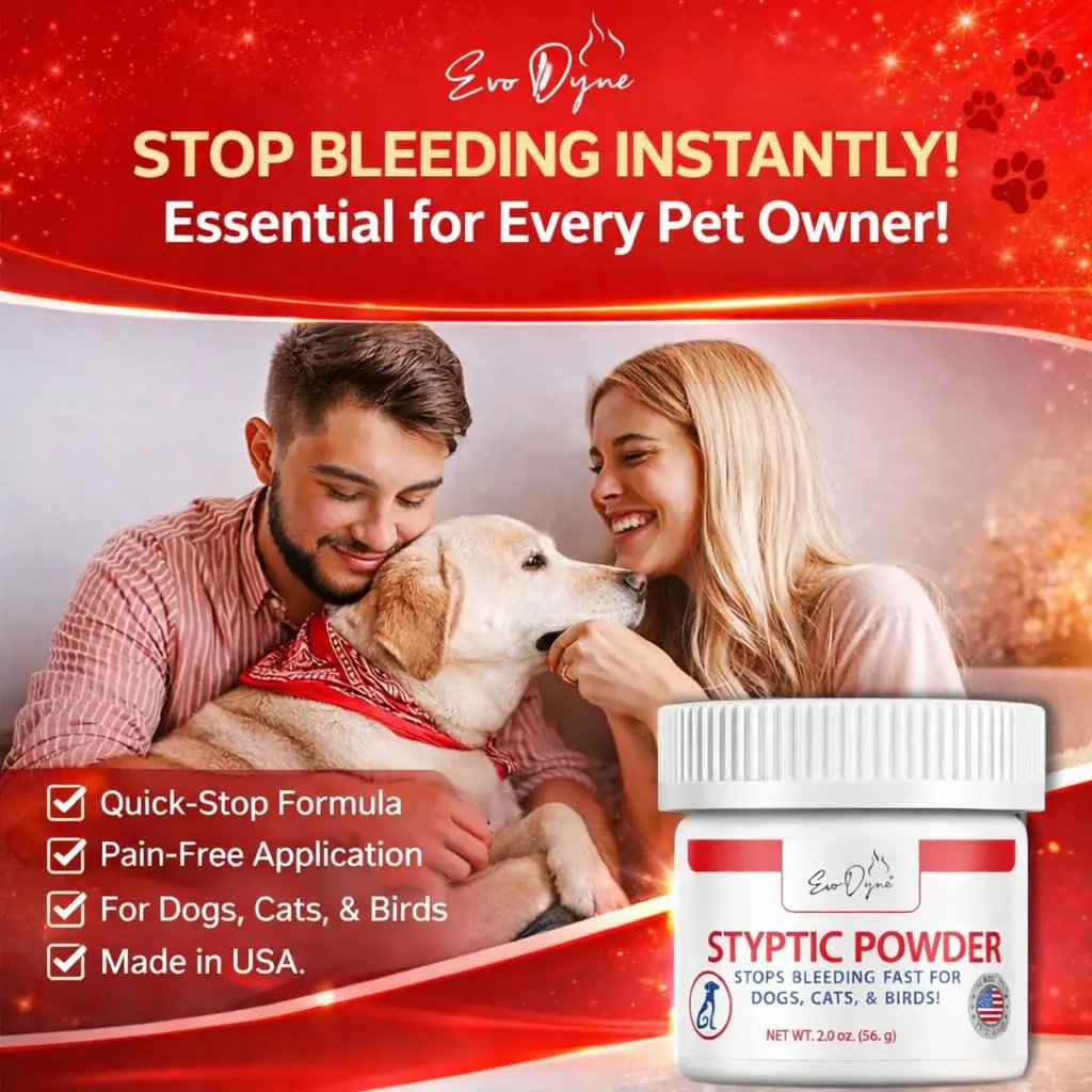 Evo Dyne Styptic Powder 3-Pack 6 oz (170g) for Dogs, Cats & Birds | Fast Bleeding Stop for Grooming Accidents - view 6