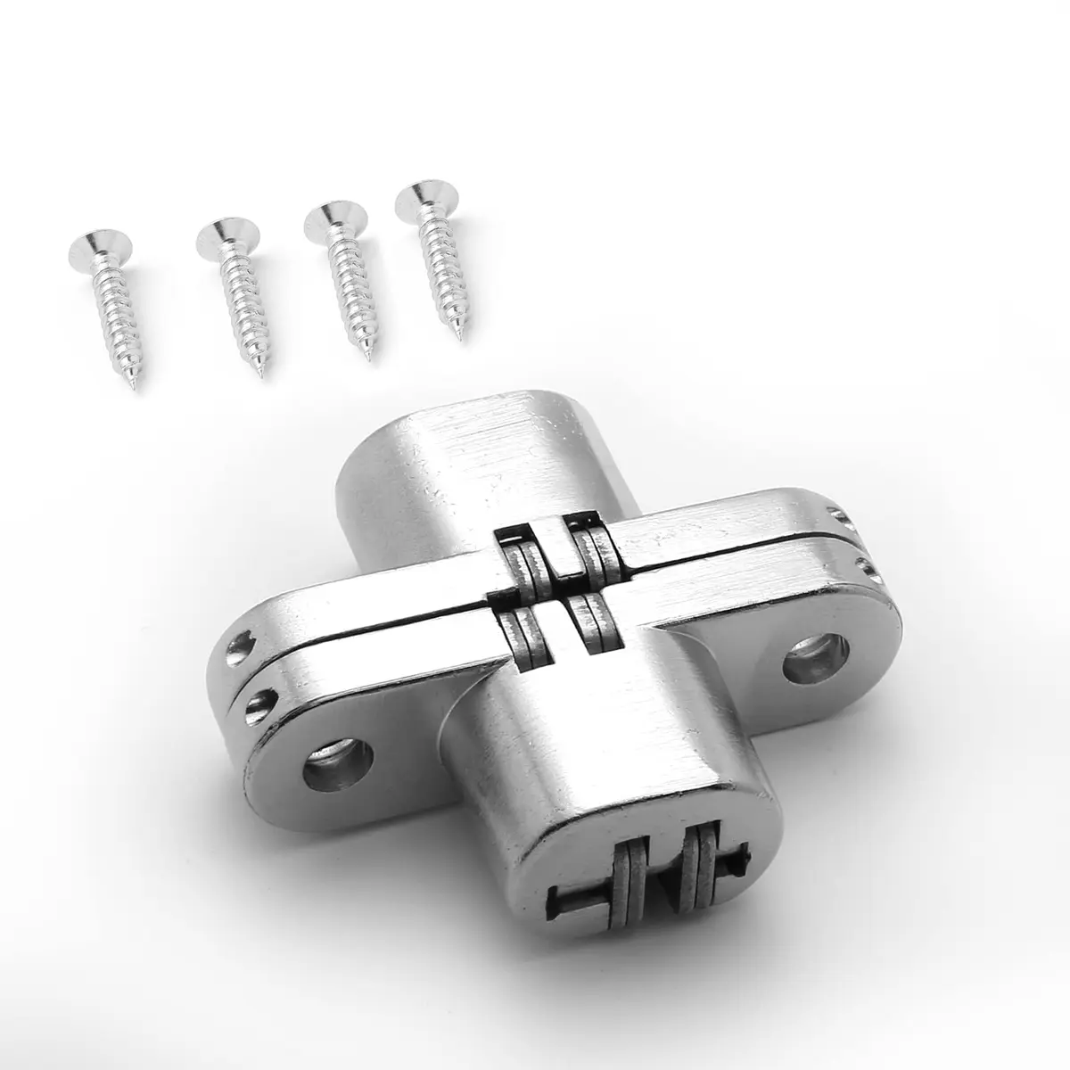 Rierdge 1-3/4" Hidden Hinge Stainless Steel 180 Degree | Frameless Concealed Door Hinge (44mm, 4pcs) - view 3
