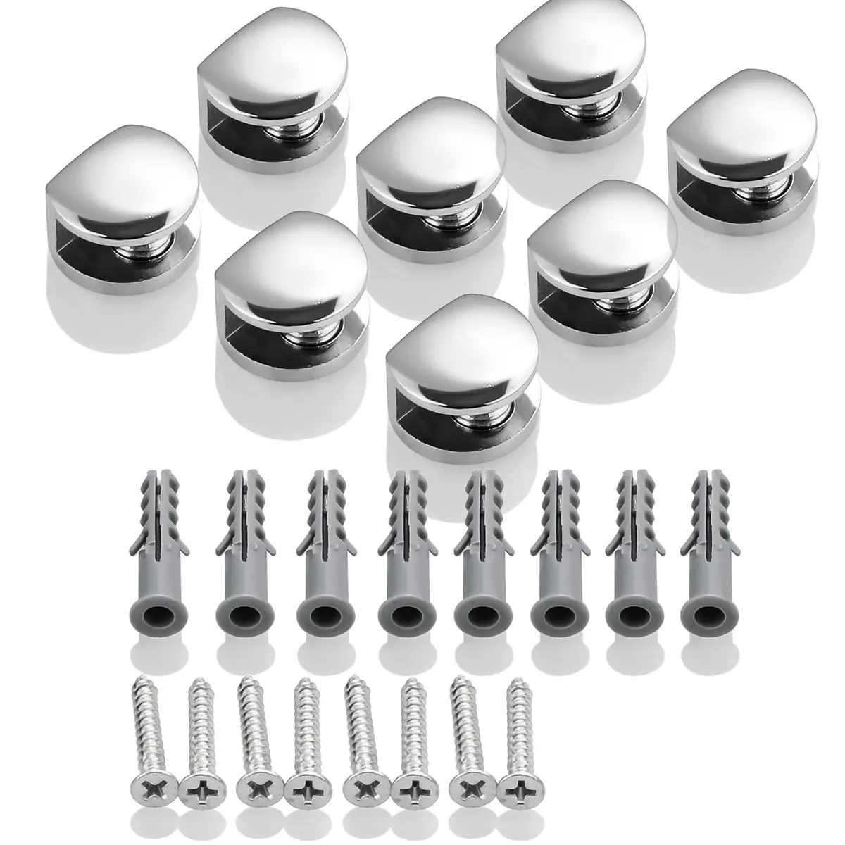 SAYAYO Glass Shelf Brackets Adjustable for 5-8 mm | Durable Zinc Alloy Support - view 9