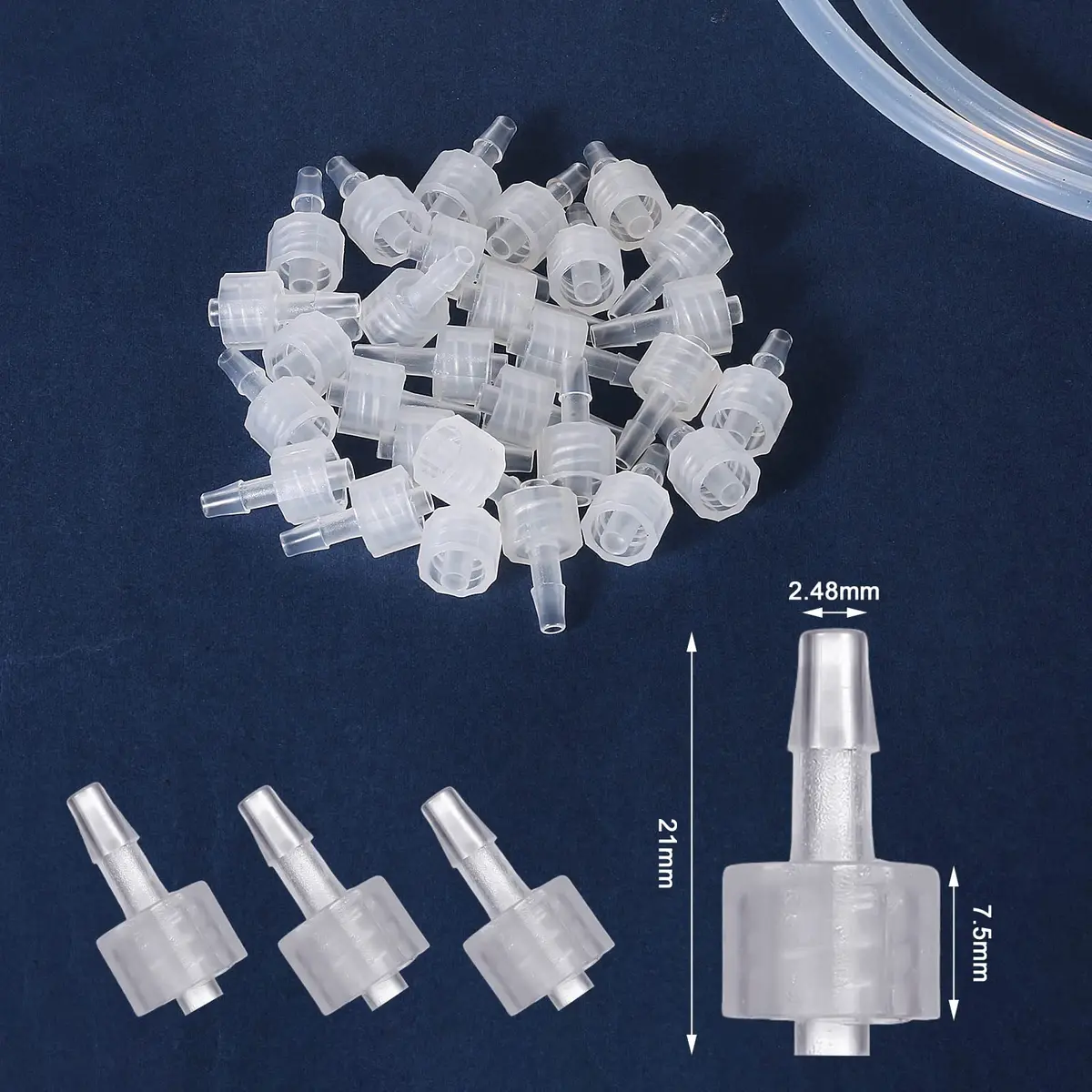 AIEX Luer Lock Syringe Connector Set 30pcs | Clear Polypropylene Adapters for Secure Lab Connections - view 2