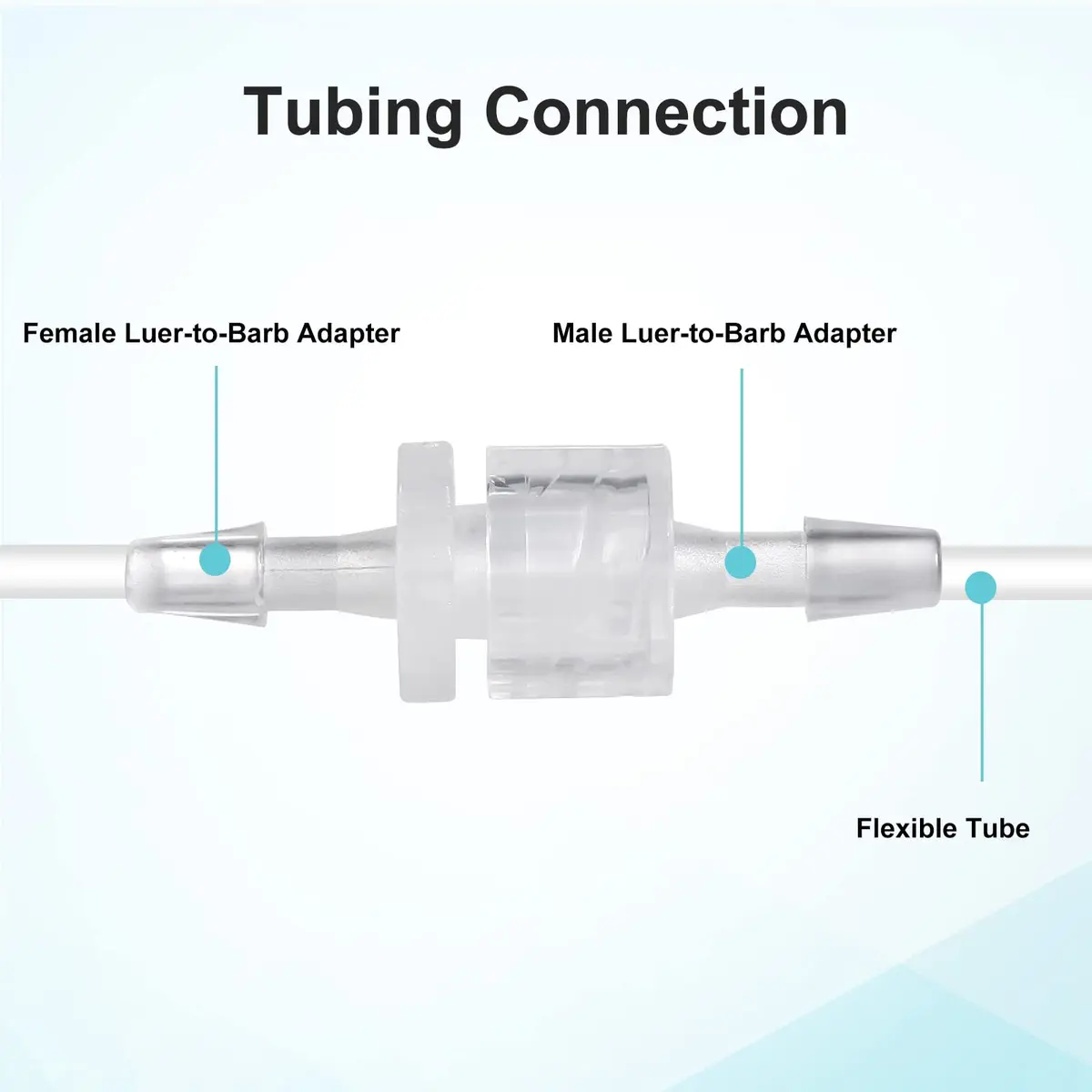 AIEX Luer Lock Syringe Connector Set 30pcs | Clear Polypropylene Adapters for Secure Lab Connections - view 3