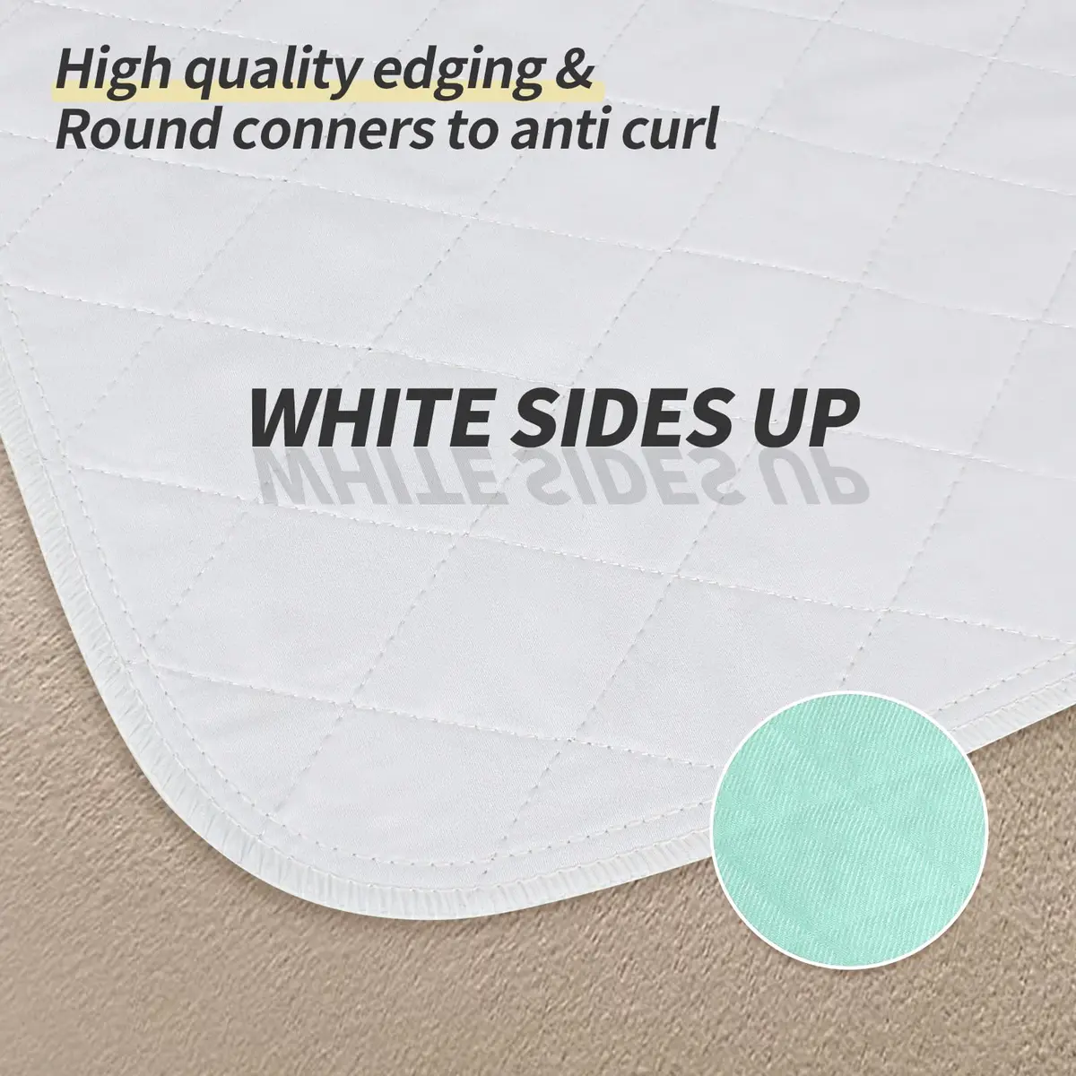 CoolShields Reusable Waterproof Bed Pads 34x36 | Washable & Eco-Friendly Bed Protector for Adults & Elderly - view 6