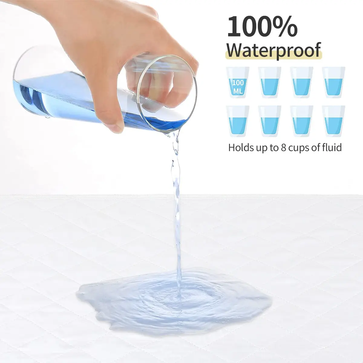 CoolShields Reusable Waterproof Bed Pads 34x36 | Washable & Eco-Friendly Bed Protector for Adults & Elderly - view 2