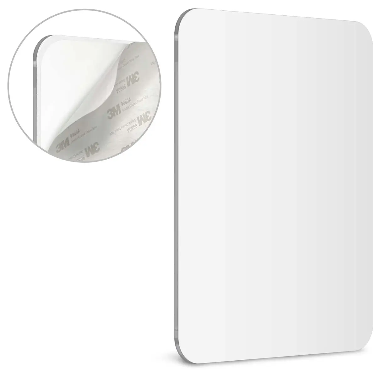 Mavoro 7x9 inch Acrylic Shower Mirror | Unbreakable, Less Fog, 3M Adhesive Mount | 17.8cm x 22.9cm - main product image