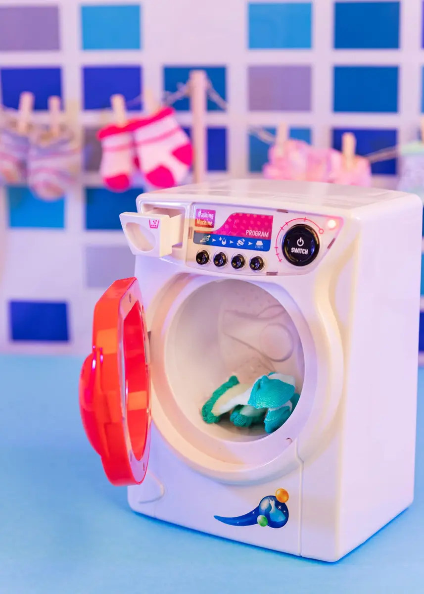 Idena Children's Washing Machine with Sound & Light Effects | Realistic Play Toy for Kids 15cm x 18cm x 23cm - view 5