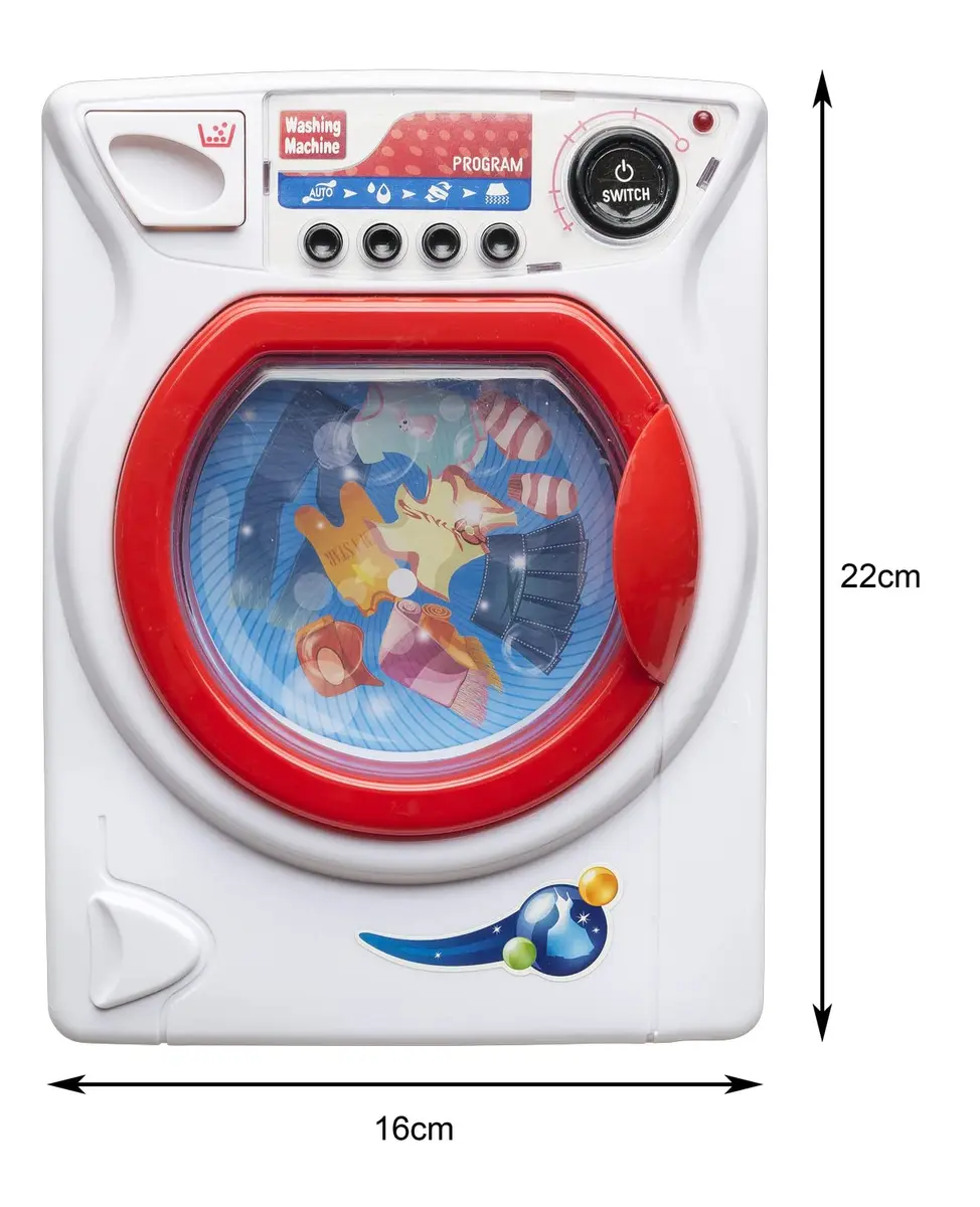 Idena Children's Washing Machine with Sound & Light Effects | Realistic Play Toy for Kids 15cm x 18cm x 23cm - view 2