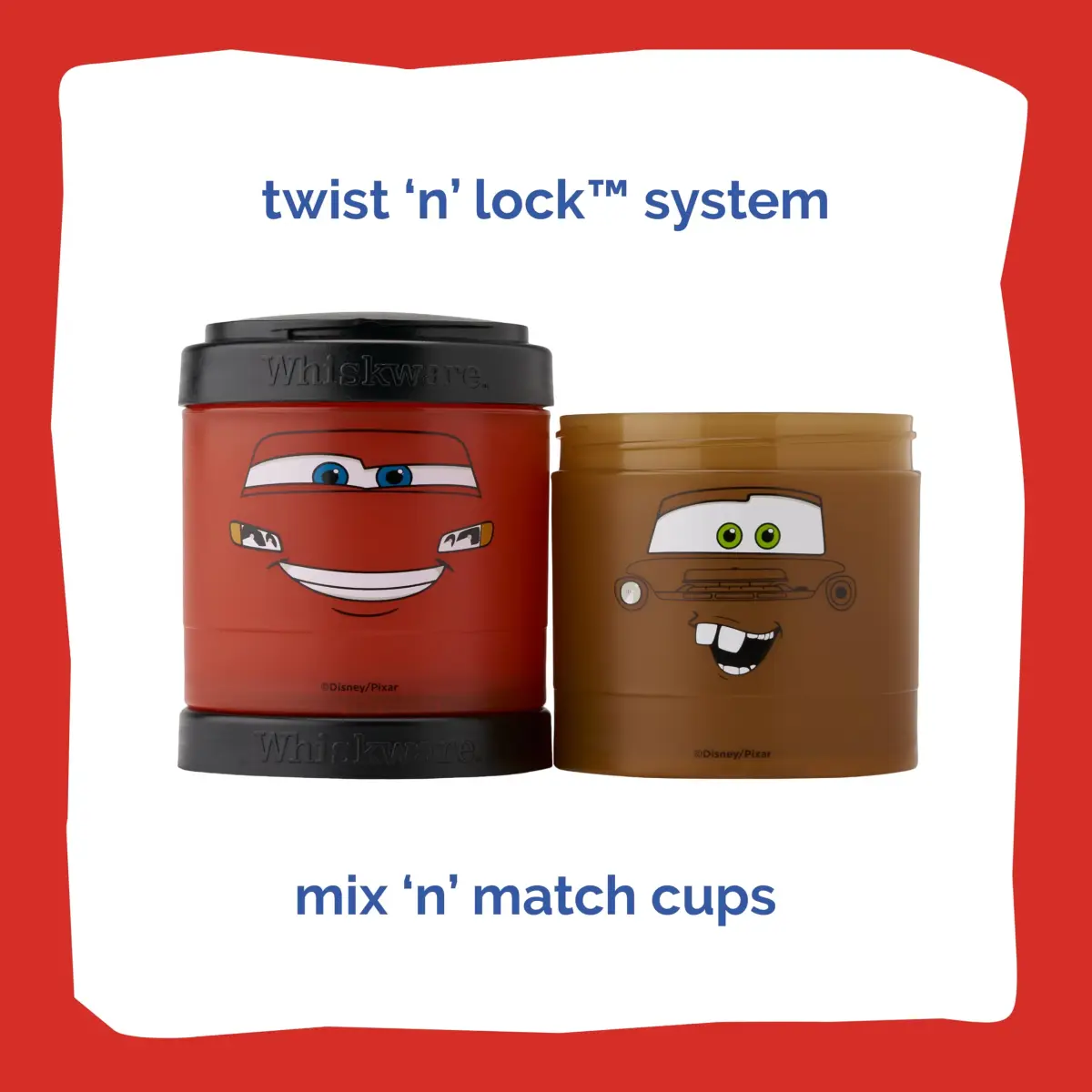 Whiskware Disney Pixar Stackable Snack Containers for Kids and Toddlers, 3-Piece Set | BPA-Free & Dishwasher-Safe - view 3
