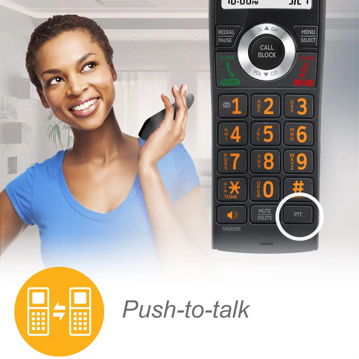 AT&T DECT 6.0 2-Handset Cordless Phone for Home | Long Range & Call Blocker - view 7
