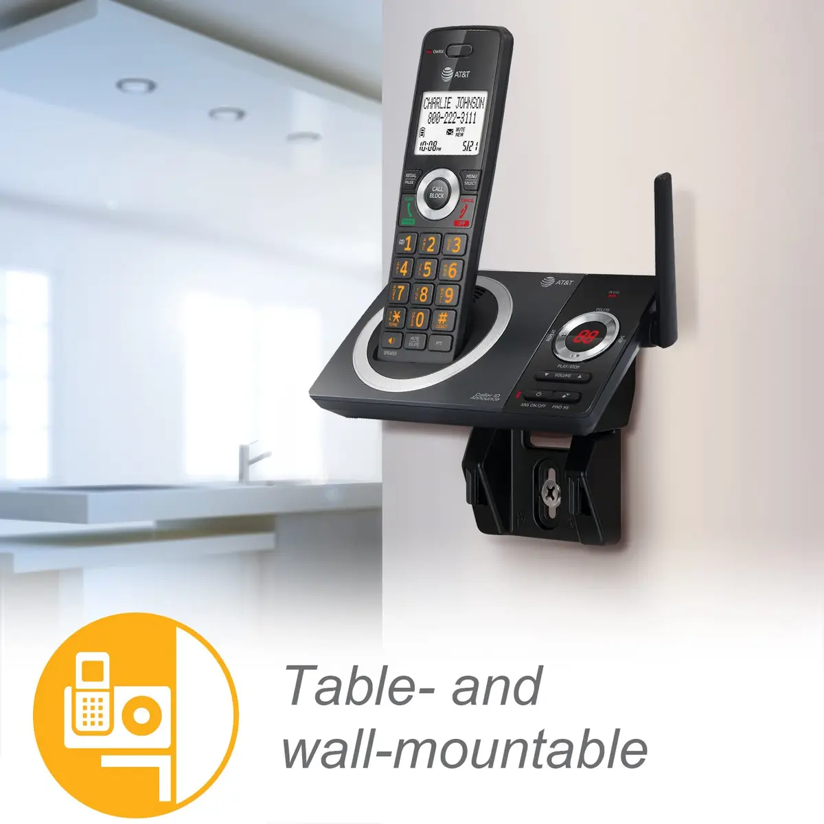 AT&T DECT 6.0 2-Handset Cordless Phone for Home | Long Range & Call Blocker - view 9