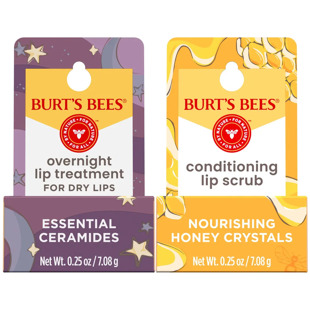 Burt's Bees Conditioning Lip Scrub & Overnight Intensive Lip Treatment Duo 0.5 oz (15ml) | Natural Origin - main product image